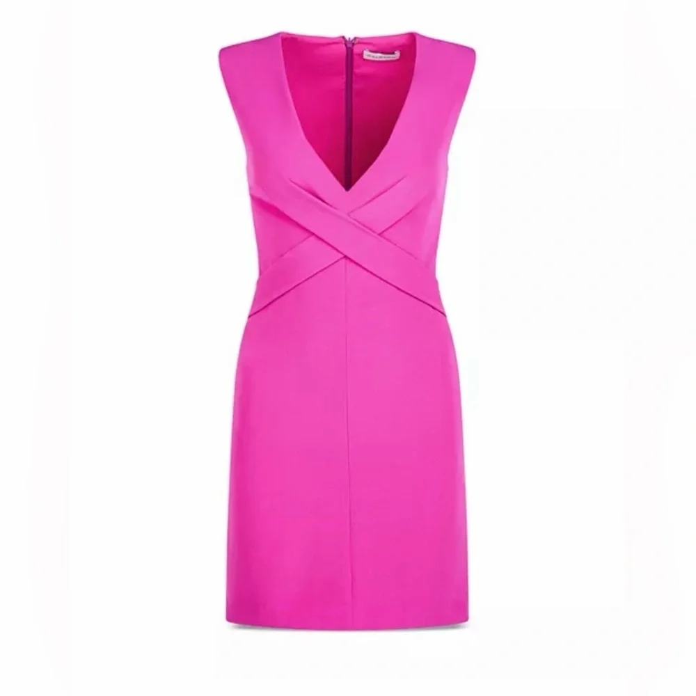 Halston Colette Crossover Mini Dress